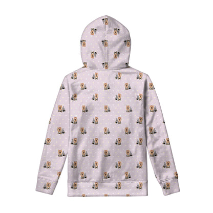 Cute Yorkshire Terrier Pattern Print Pullover Hoodie