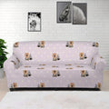 Cute Yorkshire Terrier Pattern Print Sofa Cover