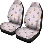 Cute Yorkshire Terrier Pattern Print Universal Fit Car Seat Covers