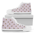 Cute Yorkshire Terrier Pattern Print White High Top Sneakers