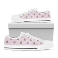 Cute Yorkshire Terrier Pattern Print White Low Top Sneakers