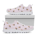 Cute Yorkshire Terrier Pattern Print White Running Shoes