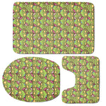 Cute Zombie Pattern Print 3 Piece Bath Mat Set