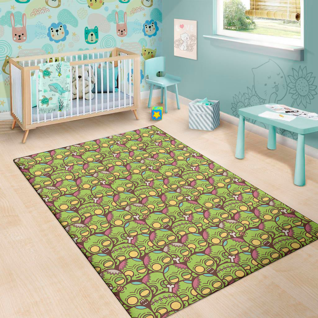 Cute Zombie Pattern Print Area Rug