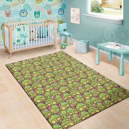 Cute Zombie Pattern Print Area Rug