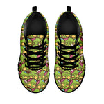 Cute Zombie Pattern Print Black Sneakers