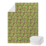Cute Zombie Pattern Print Blanket