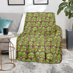 Cute Zombie Pattern Print Blanket