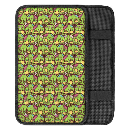 Cute Zombie Pattern Print Car Center Console Cover