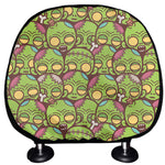 Cute Zombie Pattern Print Car Headrest Covers