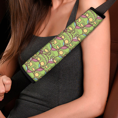 Cute Zombie Pattern Print Car Seat Belt Covers