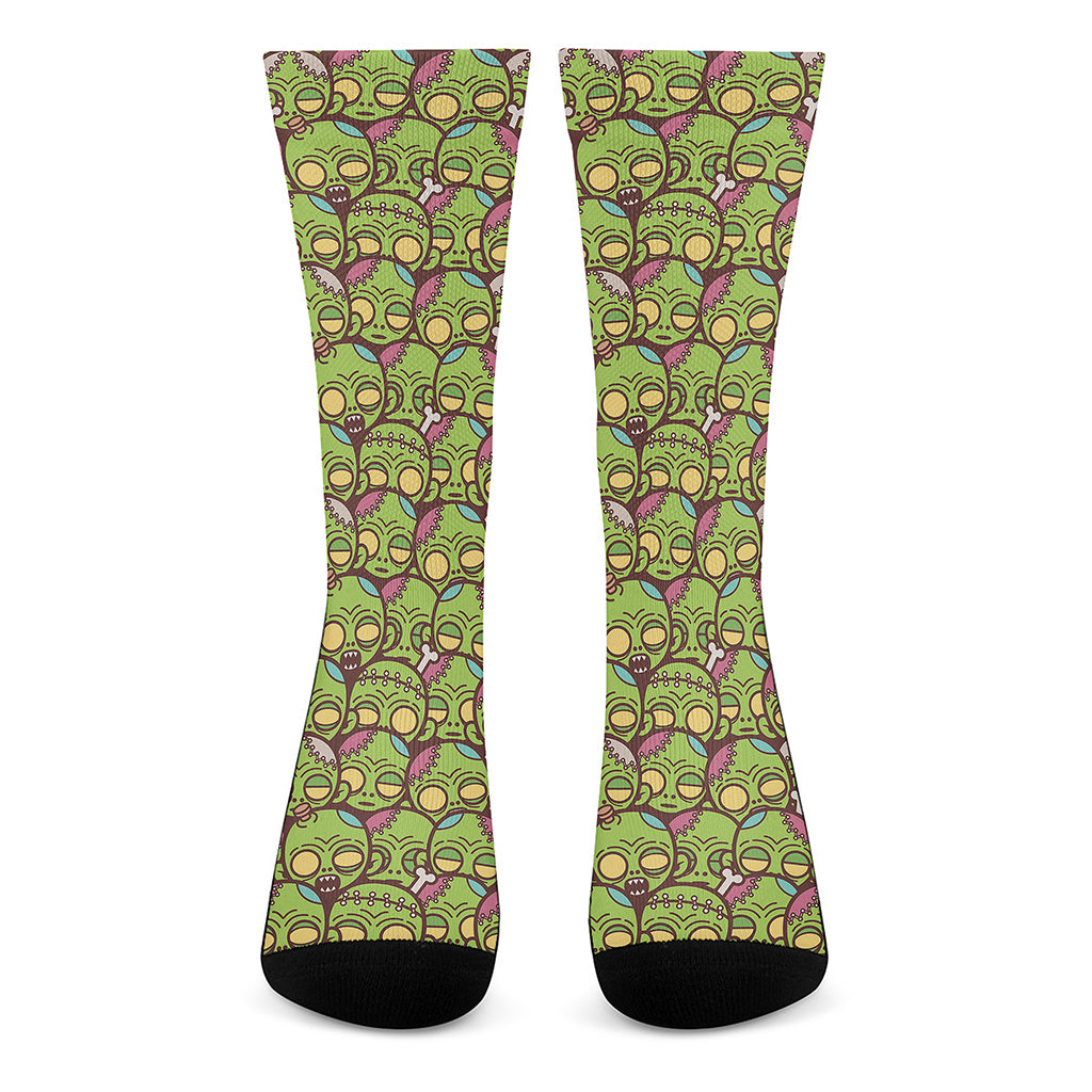 Cute Zombie Pattern Print Crew Socks