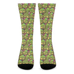 Cute Zombie Pattern Print Crew Socks