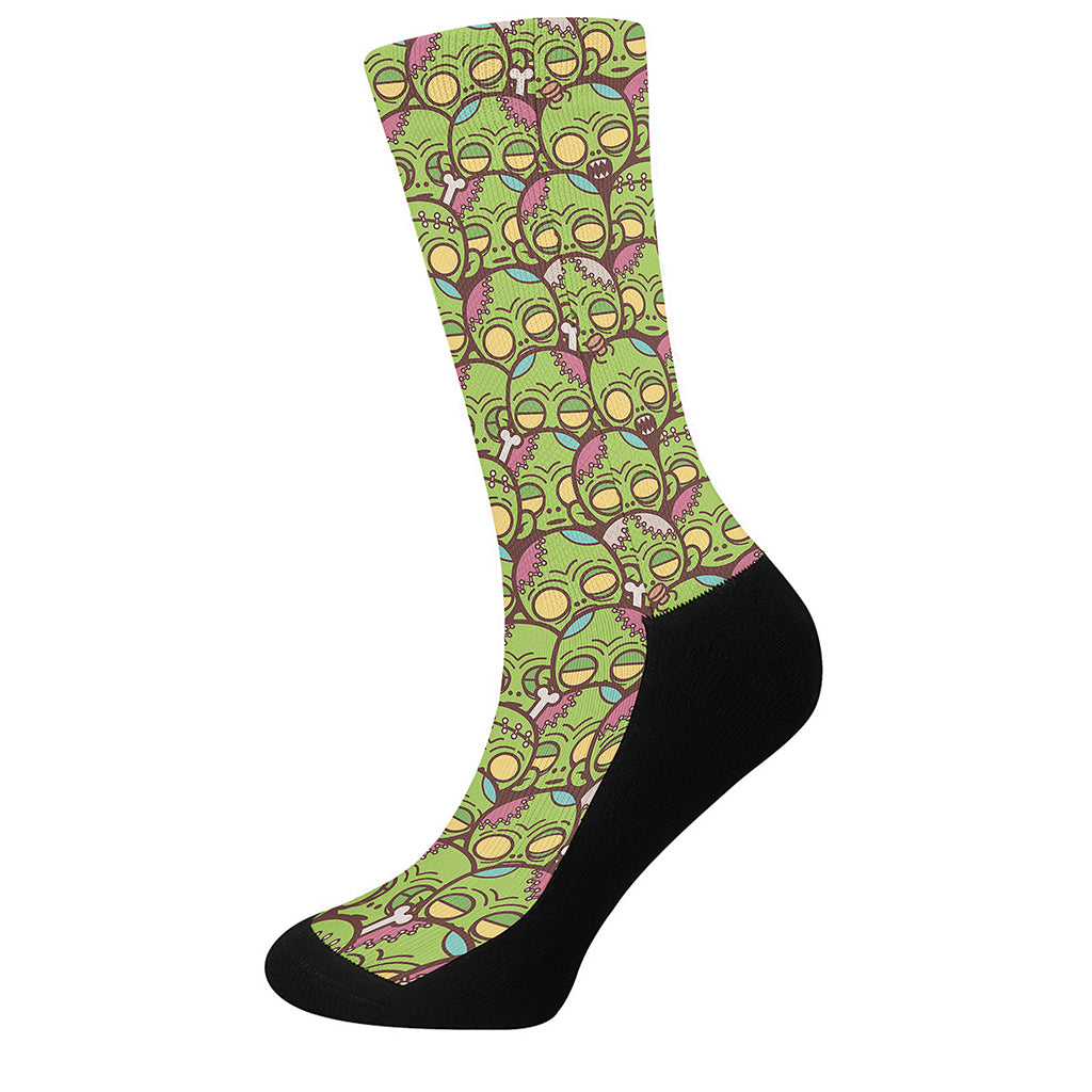 Cute Zombie Pattern Print Crew Socks