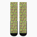 Cute Zombie Pattern Print Crew Socks