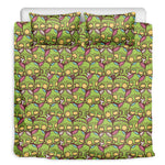 Cute Zombie Pattern Print Duvet Cover Bedding Set