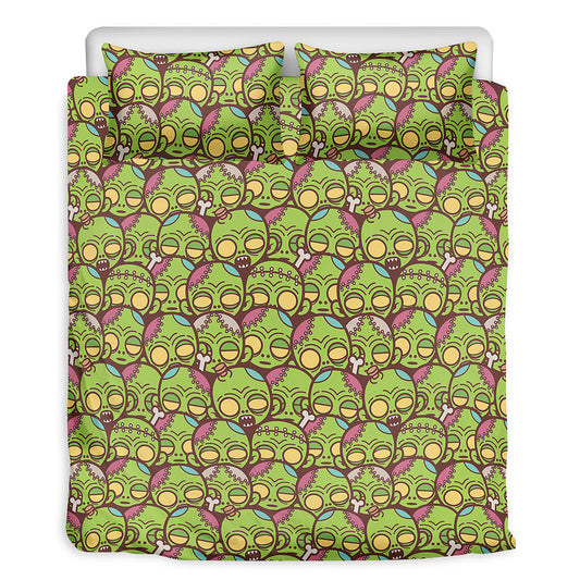 Cute Zombie Pattern Print Duvet Cover Bedding Set