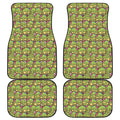 Cute Zombie Pattern Print Front and Back Car Floor Mats