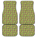 Cute Zombie Pattern Print Front and Back Car Floor Mats