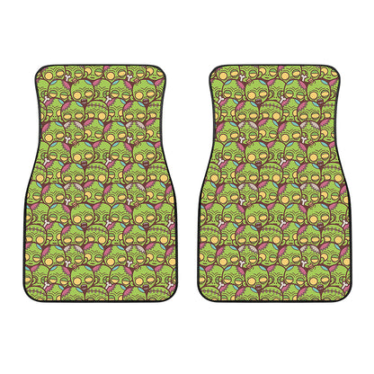 Cute Zombie Pattern Print Front Car Floor Mats