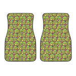 Cute Zombie Pattern Print Front Car Floor Mats