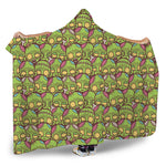 Cute Zombie Pattern Print Hooded Blanket