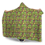 Cute Zombie Pattern Print Hooded Blanket