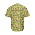 Cute Zombie Pattern Print Men's Baseball Jersey