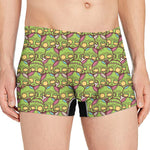 Cute Zombie Pattern Print Men's Boxer Briefs
