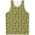 Cute Zombie Pattern Print Men's Tank Top