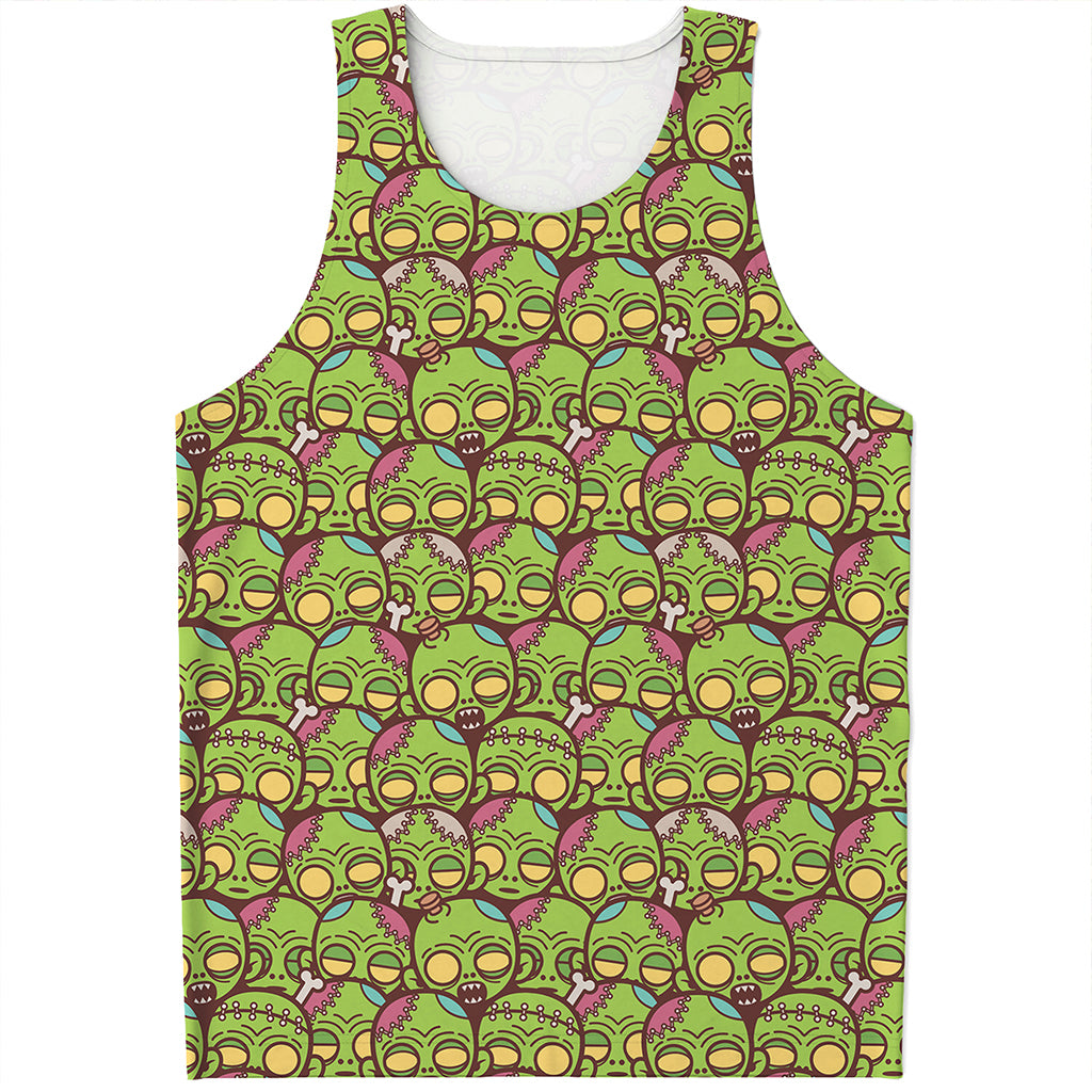 Cute Zombie Pattern Print Men's Tank Top