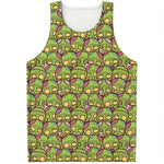 Cute Zombie Pattern Print Men's Tank Top