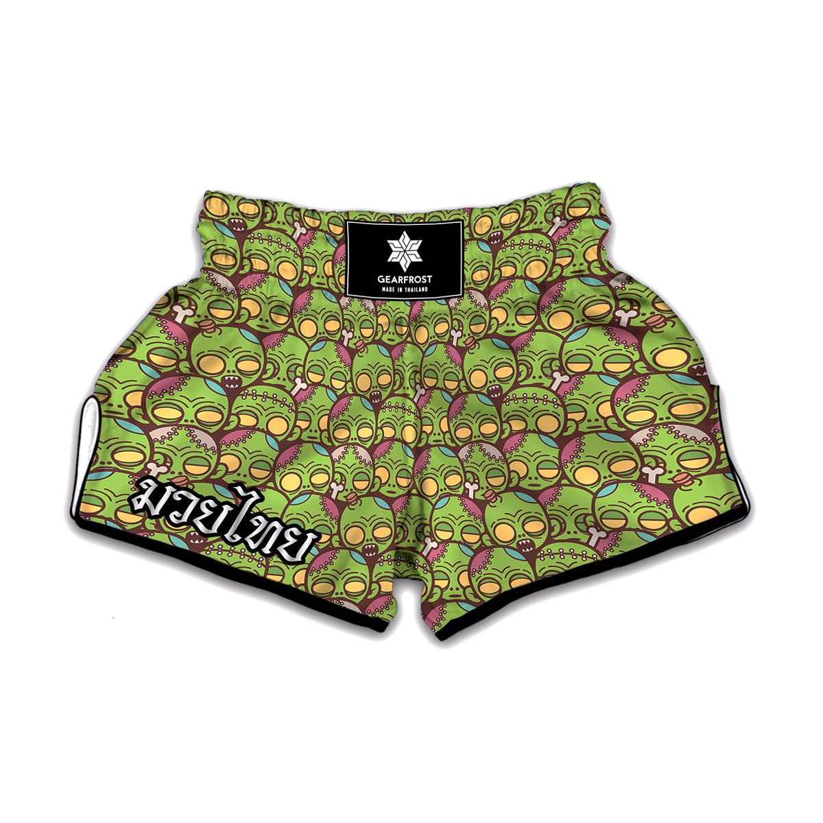 Cute Zombie Pattern Print Muay Thai Boxing Shorts