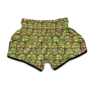 Cute Zombie Pattern Print Muay Thai Boxing Shorts