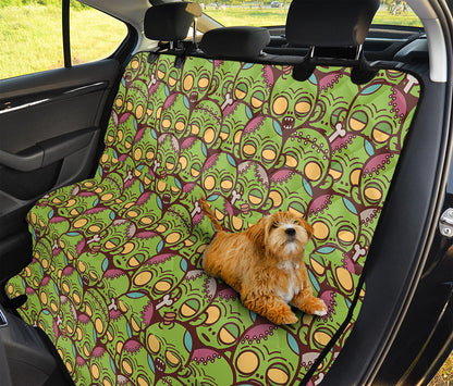 Cute Zombie Pattern Print Pet Car Back Seat Cover