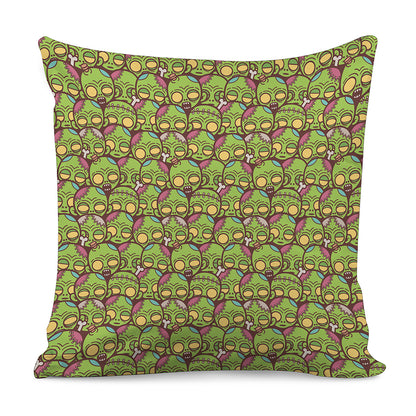 Cute Zombie Pattern Print Pillow Cover