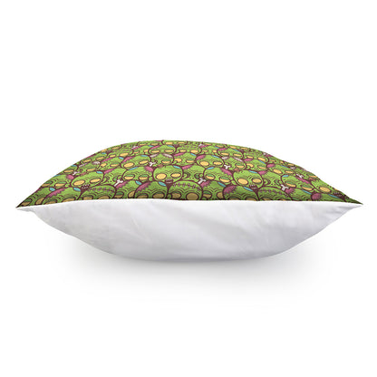 Cute Zombie Pattern Print Pillow Cover