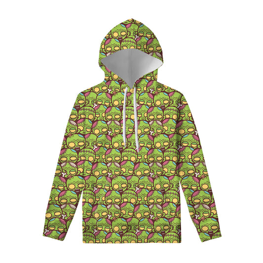 Cute Zombie Pattern Print Pullover Hoodie