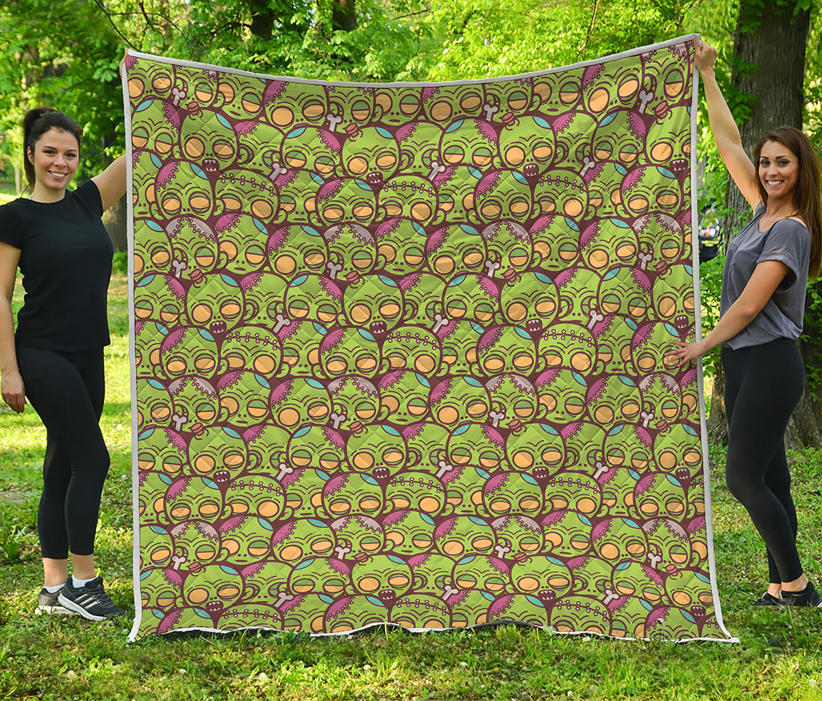 Cute Zombie Pattern Print Quilt
