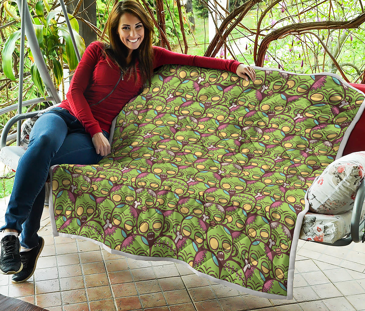 Cute Zombie Pattern Print Quilt