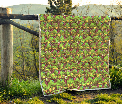 Cute Zombie Pattern Print Quilt