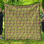 Cute Zombie Pattern Print Quilt