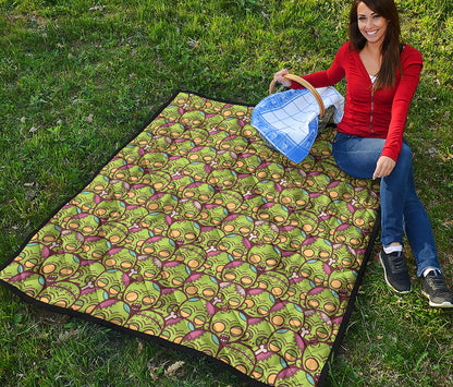 Cute Zombie Pattern Print Quilt