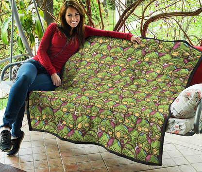Cute Zombie Pattern Print Quilt