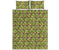 Cute Zombie Pattern Print Quilt Bed Set
