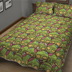 Cute Zombie Pattern Print Quilt Bed Set