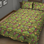 Cute Zombie Pattern Print Quilt Bed Set