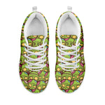 Cute Zombie Pattern Print White Sneakers