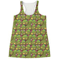 Cute Zombie Pattern Print Women's Racerback Tank Top