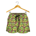 Cute Zombie Pattern Print Women's Shorts